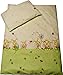 Babies-Island A 2 Piece Bedding Set Pillowcase+Duvet Cover For Baby Toddler To Fit Cot/Cot Bed - Green Bees - Size : 90x120 cm