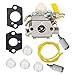 Produktbild OuyFilters Carburetor with Gasket Fuel line and Primer Bulb Filter for 2 Stroke 25cc 26cc 30cc Ryobi RY29550 RY30530 RY30550 RY30570 Zama C1U-H60 Homelite UT32600 UT32650