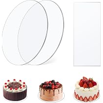 Lot De 3 Disques à Gâteau En Acrylique Transparent 18 Cm - Plateau Réutilisable Pour Pâtisserie Et Décoration