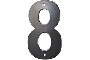 THIRARD - Chiffre 8 à Visser - Alliage Métallique - Extérieur - Idéal pour Numéro de Maison et Boîte aux Lettres - Résistant aux Intempéries - Hauteur 80 mm - Noir