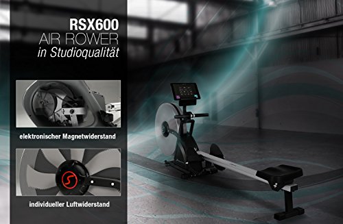 VERGLEICHSSIEGER Rudergeräte Sportstech RSX500* RSX600 mit Smartphone steuerbar – Fitness App – 16 Programme – Magnetwiderstand bzw Luft & Magnetwiderstand – Wettkampfmodus – Pulsgurt kom. – klappbar - 7