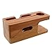 Price comparison product image Sedeta Phone holder for car mount with Bamboo wood Dock Station Charger Stand Holder Mount For Apple iWatch Watch iphone2in1