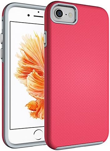 FUTLEX Back Cover Compatible with iPhone SE (2020) iPhone 8 7 Case, Rugged Ergonomic Grip Raised Lip - Pink