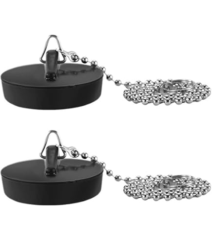 Lot De 2 Bouchons D'Évier De Cuisine En Acier Inoxydable - Diamètre 63 Mm Argenté