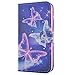 Produktbild iPhone 7 Plus /7S Plus Hülle Leder Drucken Ledertasche J-T House ® iPhone 7 Plus /7S Plus Cover Case PU Leder Schmetterling Blumen Mit Magnetverschluss Buch-Art Standfunktion Kartenschlitz Schutzhülle Handyhülle Handycover Für Apple iPhone 7 Plus /7S Plus