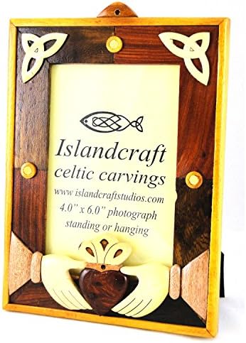 Celtic Wall Carving Claddagh Photo Frame 6" x 4"