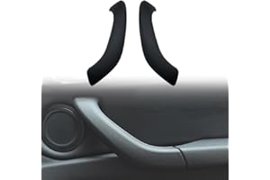 MKptopia 2PCS Amélioré Intérieur Poignée De Porte Couverture Aarmrest Couverture Garniture Remplacement Compatible avec B-MW X1 X2 F48 F49 F39 2016 2017 2018 2019 2020-Noir