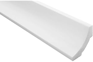 MARBET DESIGN Molduras de techo Marbet de espuma de poliestireno XPS - Molduras de estuco de alta calidad, ligeras y robustas con un diseño moderno - (paquete económico de 30 metros E-12-50x50mm)