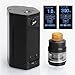 Produktbild Neueste 3. Generation Wismec Reuleaux RX GEN3 Mod + Gnom Tank - Maximaler Ausgang 300w (Komplettpaket) - NEIN Nikotin (Schwarz + 1 Packung Triple Head 0.2ohm Spulen (5 Spulen in einer Packung))