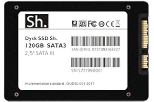 Sh. SSD 120GB 2.5" SATA III 6Gb/s – Unità a Stato Solido Interna, fino a 540MB/s in Lettura – Memoria Flash 3D NAND – Disco Duro SSD Interno per PC Desktop e Laptop