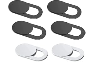 J-Kare Webcam Cover Slider | Ultra-Thin Laptop Camera Cover Slider | Privacy Cover for Laptops, Desktop PC, Tablets, and Mobile Phones (Black & White)