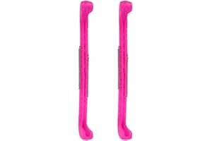 FOXCUP Fafeims 1 par de Protectores de Cuchillas de plástico para Patines de Hielo con Resorte Ajustable para Patines de Hockey Patines de Figura Patines de Hielo(Ciruela roja)