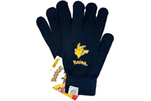 ILS I LOVE SHOPPING Gants d'hiver pour enfants 2 pièces hiver unisexe taille unique pour POKEMON (Bleu)