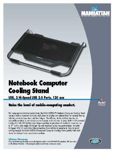 Manhattan Notebook Cooling Pad USB 2 Hi-Speed USB 2.0 schwarz 190046 - 2