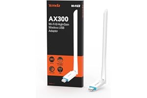 Tenda Clé WiFi Puissante AX300, Adaptateur USB WiFi pour PC, Antenne WiFi 6dBi, Soft-AP, Windows7/10/11, U2