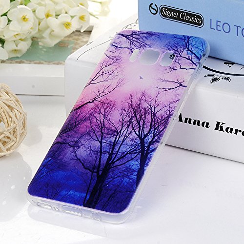 Lanveni Samsung Galaxy S8 Hülle, Handyhülle Galaxy S8 Case Etui Protective Case Cover TPU Silikon Schutzhülle Bumper Handytasche TPU-Bumper Weiche Silikon Case mit Bunte Gemalt Design (Woods) - 7