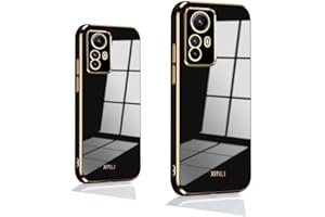 GOKEN Funda para Xiaomi Redmi Note 12S 4G, Silicona TPU Galvanoplastia de Phnom Penh Protección Carcasa, Bumper Caso Case Cover con Shock- Absorción, Negro