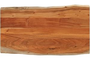 vidaXL Dessus de Table 120x60x2,5cm rectangulaire Bois Massif d'acacia, Dessus de Table rectangulaire, Dessus de Table à Manger, Planche de Remplacement