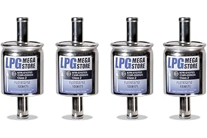 LPG-MEGASTORE 4 X Filtro gas 12 mm per auto, GPL, filtro universale