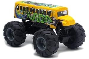 MIFKLMV School Car Toys, Bright Yellow Big Foot School Bus, Diecasting School Bus Models, Alloy Metal Vehicle Toys Accessories, PullBack Toy Cars, Gifts for Children, Boys and Girls-J