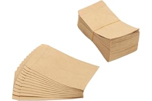 scicent 100 Pcs Small Brown Envelopes, Mini Kraft Paper Seeds Coin Wages Envelops Wedding Birthday Mother's Day Greeting Card Envelope Bags for Packing Storing Small Tiny Money Beads, 6 * 10cm
