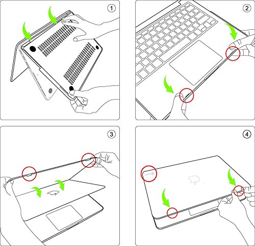 Fintie MacBook 12 Retina Hülle – Ultra Slim Plastik Hartschale Schutzhülle Snap Case für Macbook 12″ mit Retina Display A1534 [2015 Freisetzung] , Diamantschwarz - 7