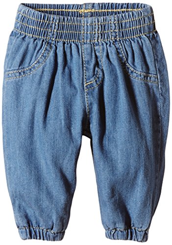 United Colors of Benetton Baby-Girls Unsix Stretch Wasit Opant Trouser, Blue (Denim), 3 to 6 months (Manufacturer Size: 62 cms)
