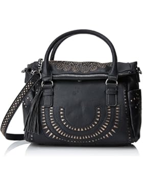 Desigual Damen Bols_passion Loverty Henkeltasche, Schwarz (Negro), 14x24x33 cm