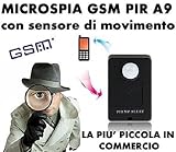 Función de rellamada. Micrófono microespía ambiental GSM PIR A9, escucha ilimitada, detector de movimiento