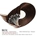 22 Inch Micro Ring Loop Remy Human Hair Extensions Dark Brown #2 Hair Extensions 0.5g*100 Strands