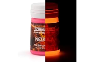 Nebula Glow in the Dark Paint (20ml) Pink With Orange Glow, Non-Toxic, Water Based, by SpaceBeams