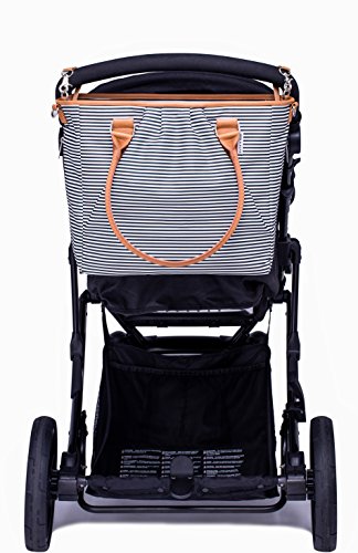 Modische Wickeltasche von Kute ’n‘ Koo – Mode und Funktion in einer Tasche – In New York City entworfen – Schultergurte – Passende Wickelauflage – Kinderwagenstreifen – und vieles mehr - 3