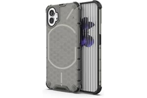 SEAHAI Etui na telefon Nothing (1), ultracienkie silikonowe TPU odporne na wstrząsy etui na telefon [zaawansowana ochrona przed upadkiem poduszki powietrznej] [kształt plastra miodu] - czarne