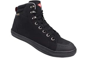 Lee Cooper Odzież robocza SB/Retro Baseball Boot, Unisex Nowoczesna Stylizacja Buty ochronne, Cordura Boot Black, 8 UK (42 EU)