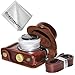 Produktbild First2savvv dunkelbraun Premium Qualität Ganzkörper- präzise Passform PU-Leder Kameratasche Fall Tasche Cover für Panasonic Lumix DC-GF9.GF8. GF7.GX850.GX800 mit 12-32mm Lens- Reinigungstuch - XJ