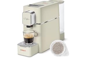 ‎POLTI POLTI Coffea S15C, Espressomaschine, kompatibel mit E.S.E-Pads, 44 mm, Tank 0,85 l, Pumpendruck 19 bar, cremefarben