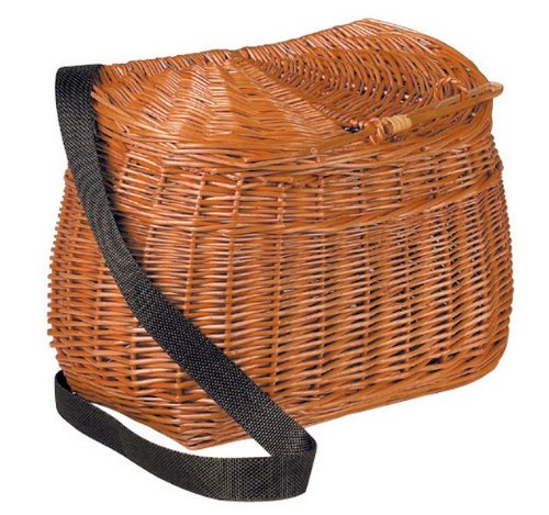 Panier de peche osier buff sangle nylon PPE1030 40x22x26 cm