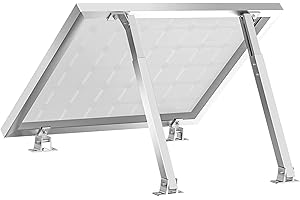 RHEIN BELEUCHTUNG Solarmodul Halterung, Solarpanel Halterung, Halterung Balkonkraftwerk, Einstellbar Neigungswinkel 0-40° Aufständerung Solarmodul, Klemme zur Montage Von Photovoltaik und Stützen