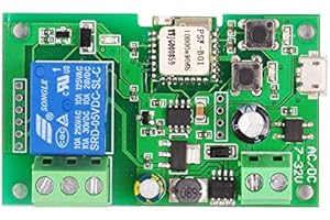 Yueyang Intelligente Interruttore WiFI, usb 5v dc5v 12v 24v 32v Wireless Universale Modulo Interruttore Timer Compatibile con Alexa Google Home per Casa Intelligente (1ch dc7-32v)