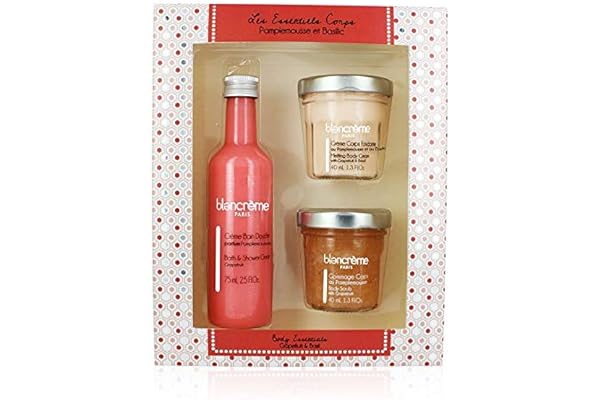 Blancrème | Coffret Cadeau : Crème Douche + Gommage + Crème corps Pamplemousse Basilic