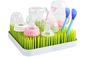SOBOTOO Baby Bottle Green Grass Countertop Drying Rack, Premium Lawn Drying Rack Kitchen Countertop Dish Drainer Dryer Mat for Baby Bottles, Dishes and Accessories