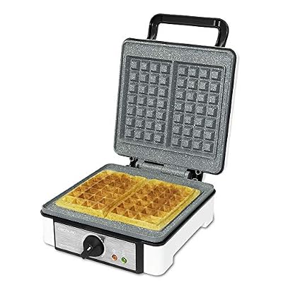 Cecotec Fun Gofrestone Double Gaufrier avec 1 200 W de puissance, revêtement en pierre écologique anti-adhérent, double capacité