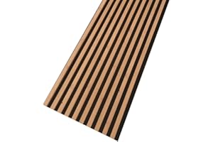 MEBANO. Paneles Acústicos De Madera 240x53 cm Panel Decorativo De Pared Listones Modernos En Fieltro Revestimiento De Pared MDF Color Roble Artisan