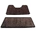 Produktbild New Power Badematte Waschmaschinenfest Badezimmerteppiche für Dusche Wasserabsorbierend Weich aus Mikrofasern-Kaffee,50 x 80cm/U-45 x 49cm.