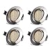 Produktbild LED Einbaustrahler Set 230V 3.5W Ultra Flach Schwenkbar LED Deckenspots Warmweiß 3000K, 400lm, Runden Stahl IP20 Deckenstrahler, 120° Abstrahlwinkel, 4er Set