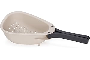 Joseph Joseph Droplet Mini Colador Compacto con Mangos Plegables, Ahorra Espacio, Fácil de Vaciar, para Escurrir Pequeñas Verduras, Frutas y Bayas