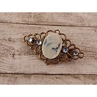 Filigrane Kamee Brosche, 2 Motive zur Auswahl