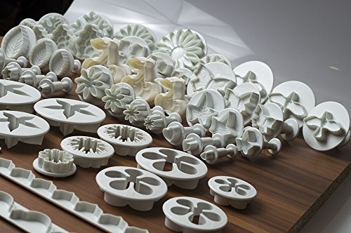 AUSSTECHER SET 58-teilig Ausstechform Auswerfer Stempel Modellierwerkzeug Glätter - 2