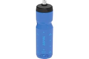 ZEFAL Sense Soft 80 Bidon rowerowy i MTB, miękka i bezzapachowa butelka sportowa - kanister na wodę bez BPA - silikonowy smoczek - półprzezroczysty niebieski, 800 ml