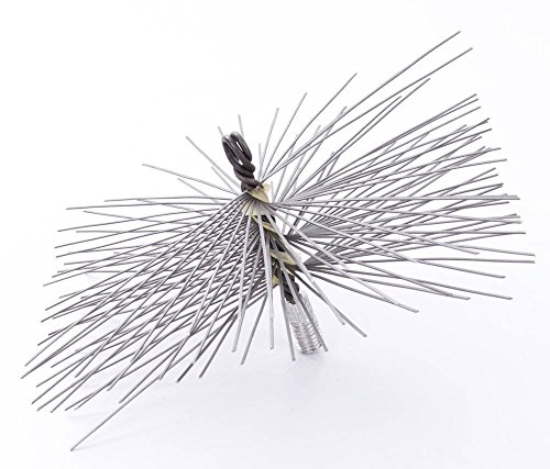 Schornsteinbesen Quadrat Kaminbesen aus Stahl Rußbesen Schornsteinfegerbesen 8 Größen (28 x 28cm) - 2